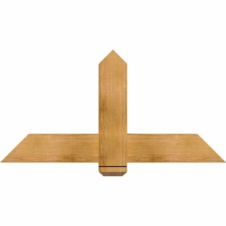 Ekena Millwork Eugene Rough Sawn Timber Gable Bracket, Western Red Cedar, 48"W x 24"H x 4"D x 6"F, 12/12 Pitch GBW048X24X0406EUG00RWR